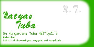 matyas tuba business card